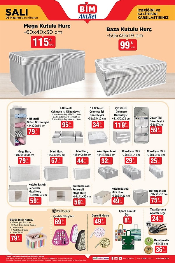 4 Bölmeli Çekmece İçi Düzenleyici 95 TL