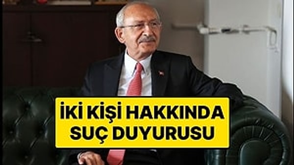 Cumhuriyet Halk Partisi'nin (CHP) eski genel başkanlarından Kemal Kılıçdaroğlu, gazeteci Nevşin Mengü ve akademisyen Emrah Gülsunar hakkında 'hakaret' ve 'iftira' suçlamasıyla Ankara Cumhuriyet Başsavcılığı’na suç duyurusunda bulundu.