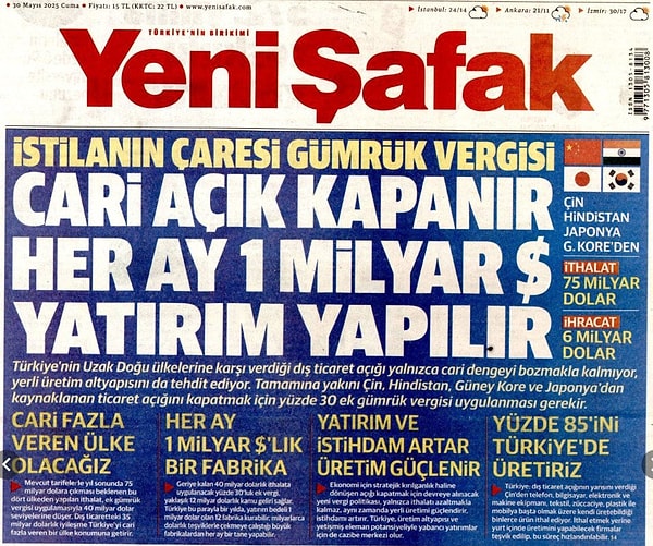 Yeni Şafak, Mehmet Şimşek eleştirilerine bir yenisini daha ekledi. Görseli