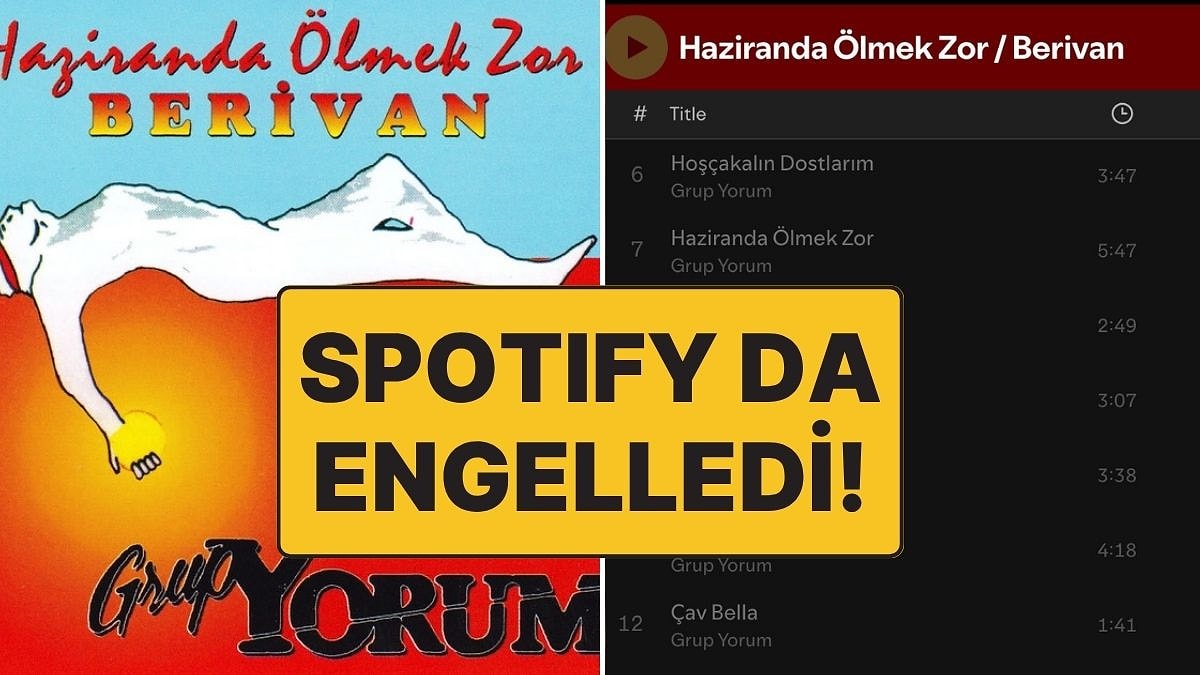 Bir Sansür Daha! Youtube’dan Sonra Spotify da Grup Yorum Şarkılarını Engellendi