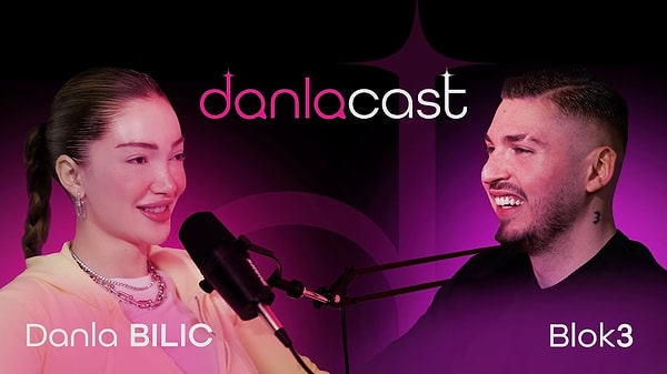 Danla Bilic, danlacast isimli podcast programına önceki aylarda Blok3'ü konuk almış ve ikilinin "mor perde" diyaloğu viral olmuştu. Görseli