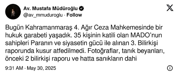 "Hukukun üstünlüğü değil üstünlerin hukukunun geçerli olduğunu gördük."