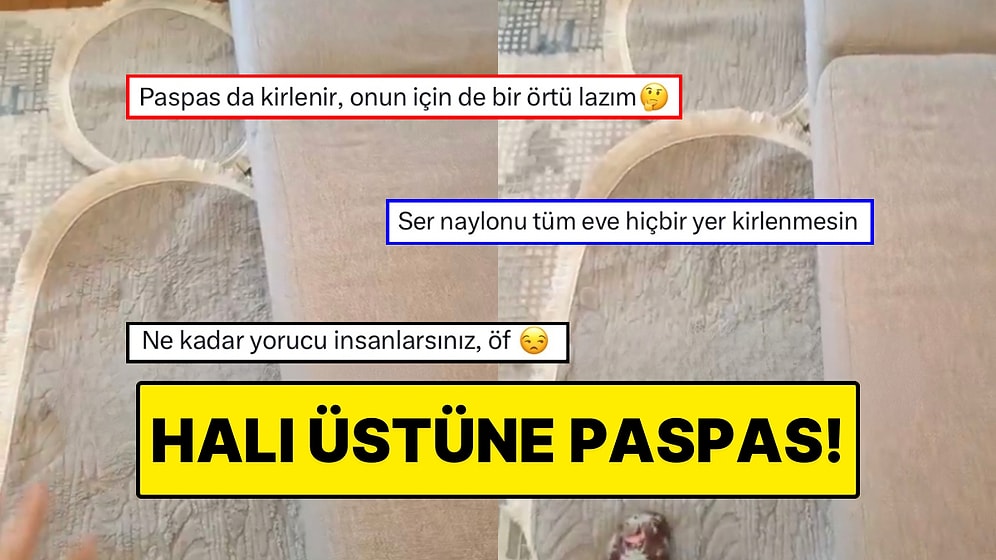 Halı Kirlenmesin Diye En Çok Bastıkları Yere Paspas Sererek Çare Bulan Kadın Tepki Topladı