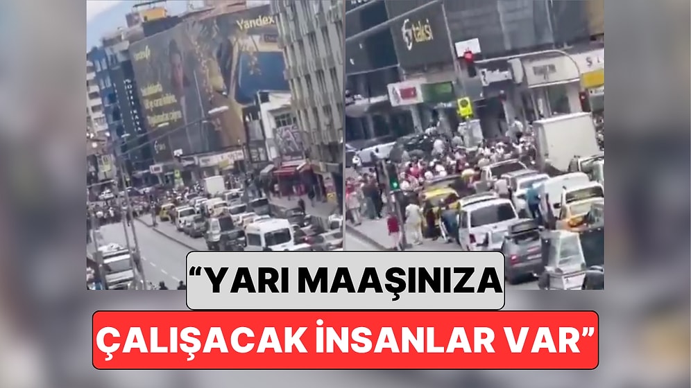 Bir Vatandaş İzmir'de Grev Yapan İşçilere Tepki Gösterdi: "Aldıkları Maaşı Beğenmiyorlar, Bunları Kovun"