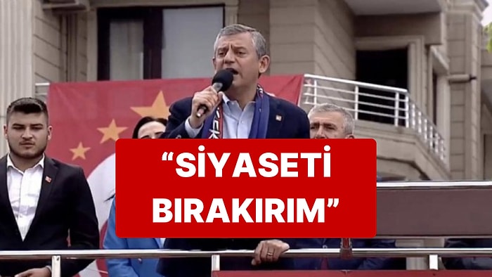 Özgür Özel'den Gaziosmanpaşa Belediyesi Önünde "Siyaseti Bırakırım" Çıkışı