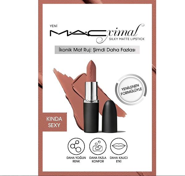 8. Mac M·A·Cxımal Silky Matte Lipstick – Kinda Sexy