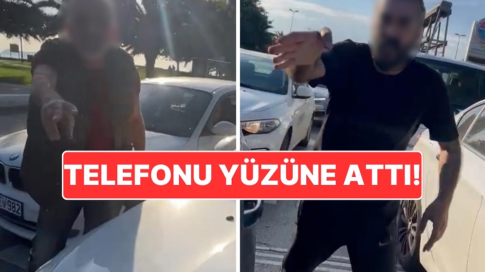 Telefonu Yüzüne Fırtlattı: Kadın Sürücüye Çocuklarının Yanında Trafikte Saldırı