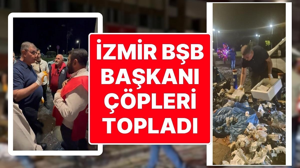 İzmir&apos;deki Grev Devam Ediyor: İzmir Büyükşehir Belediye Başkanı Cemil Tugay Çöpleri Topladı