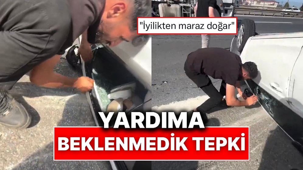 Takla Atan Araçtakilere Yardım Etmek İçin Camı Kıran Vatandaş Sert Tepkilerle Karşılandı: “Gerizekalı Bunlar”