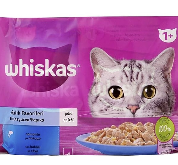 Whiskas Pouch Balık Favorileri Yetişkin Kedi Konservesi