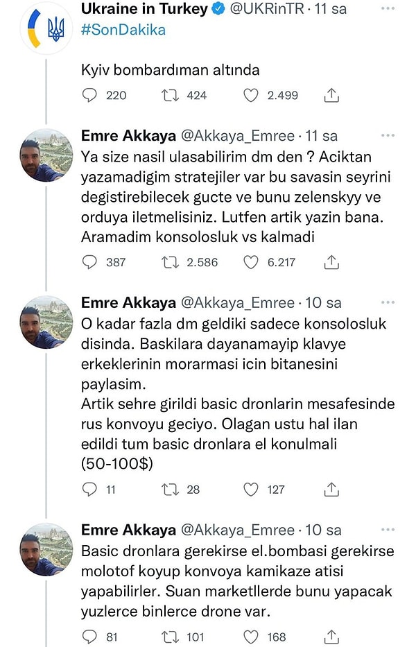 Akıllara Emre Akkaya isimli bir X kullanıcısının savaşın başında yaptığı paylaşım geldi. Görseli