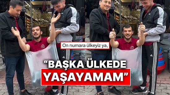 Kurban Etleri İçin Poşet Reklamı Yapan Esnafın Sağlamlık Testi Yaptığı Anlar