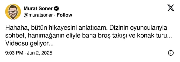Murat Soner'se 'Benzettik mi yoksa bu sahne gerçek mi?' diye sorgulayan izleyicilere yanıt gibi bir cevap verdi