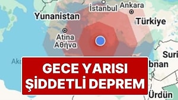 Gece 02.17’de Muğla'nın Marmaris ilçesi açıklarında 5,8 büyüklüğünde deprem oldu. Görseli