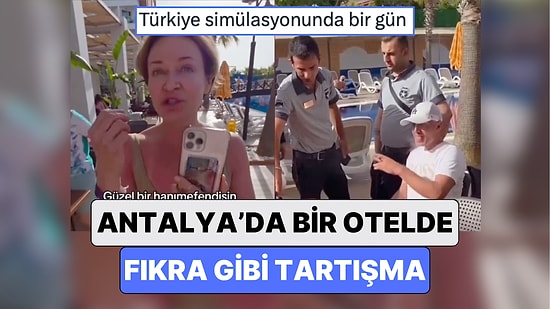 Antalya'da Bir Ukraynalı ile Bir Kazakistanlı Arasında Yaşanan Tartışmayı Bir Başka Turist Kaydetti