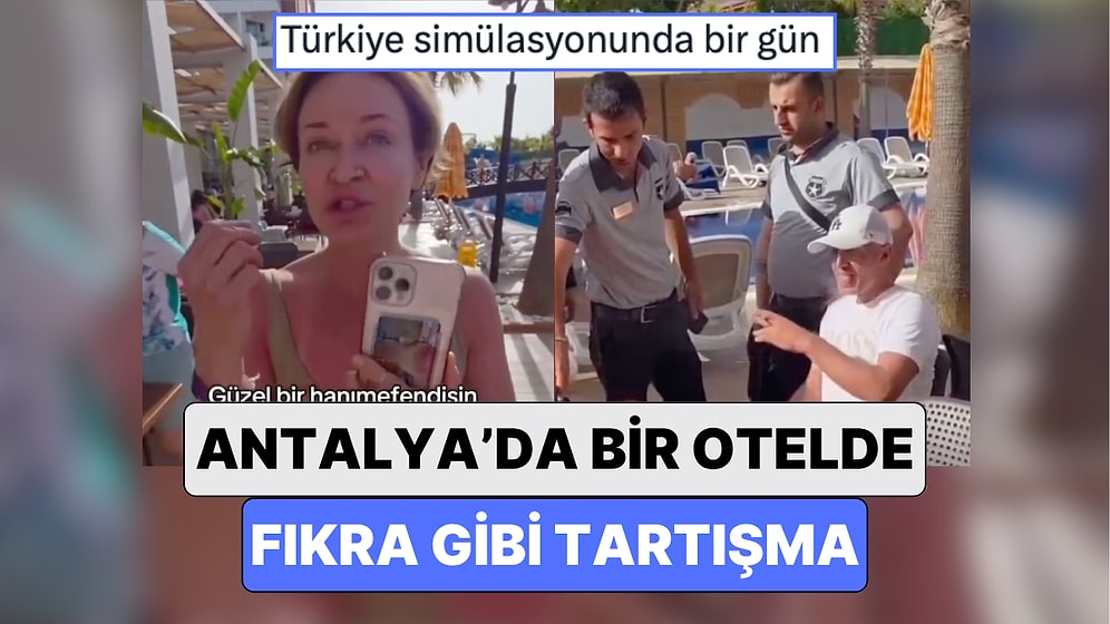 Antalya'da Bir Ukraynalı ile Bir Kazakistanlı Arasında Yaşanan Tartışmayı Bir Başka Turist Kaydetti