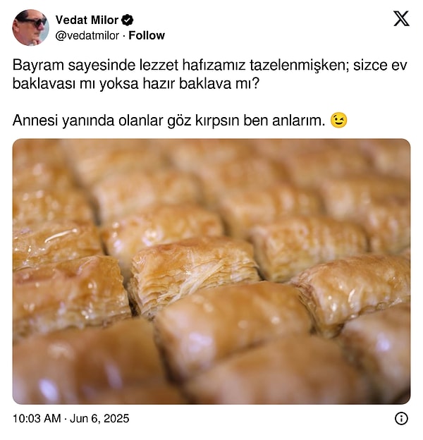 Milor, "Annesi yanında olanlar göz kırpsın ben anlarım." demeyi de ihmal etmedi. Görseli