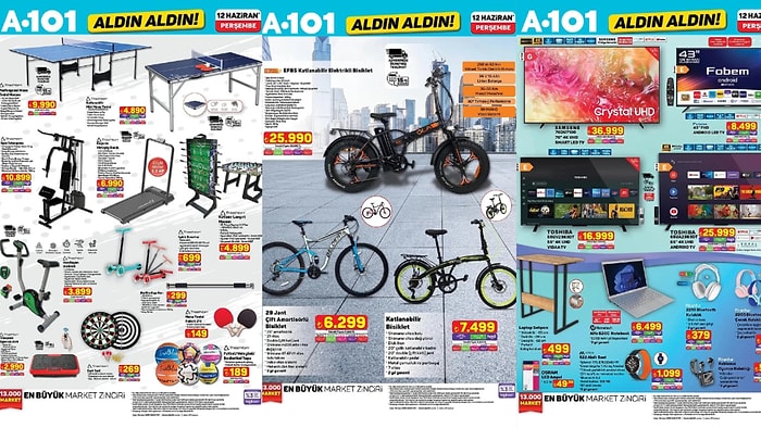 A101'e Katlanabilir Elektrikli Bisiklet Geliyor! 12 Haziran 2025 A101 Aldın Aldın Kataloğu