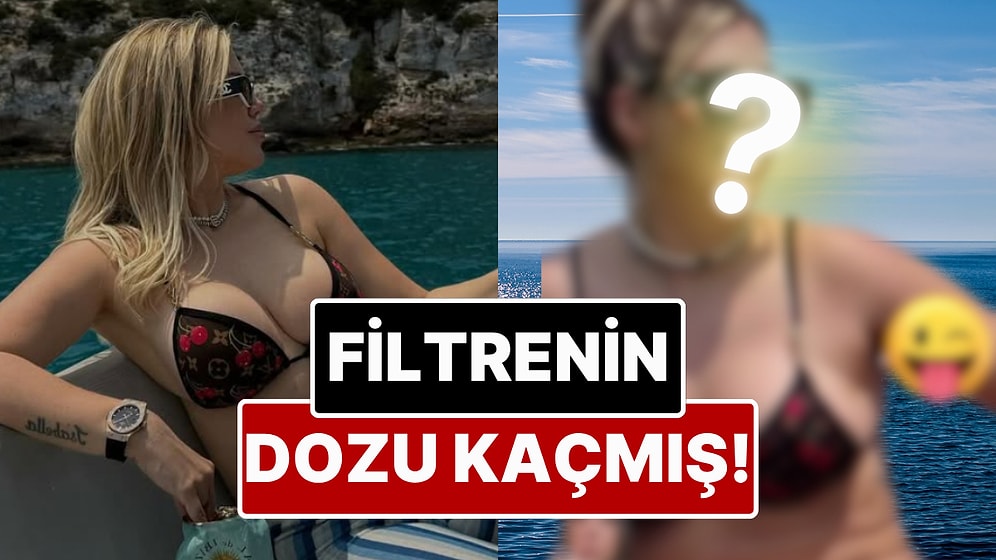 İfşalandı: Bikinili Pozlarını Paylaşan Wanda Nara'nın Filtresiz Hali Photoshop Miktarını Gözler Önüne Serdi
