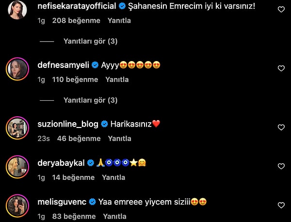 Önce ünlü isimlerden ve...