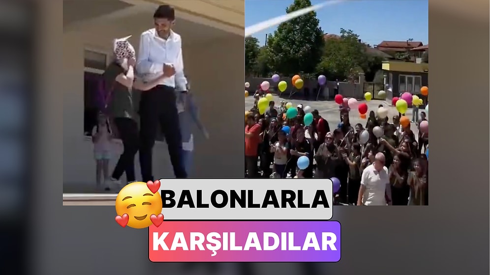 Sakarya'da Öğrenciler Tedavisinin Ardından Okula Dönen Arkadaşlarını Balonlarla Karşıladı