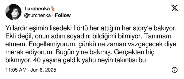 X'te '@turchenka' isimli kullanıcının yaptığı paylaşım "Takıntının bu kadarı" dedirtti.