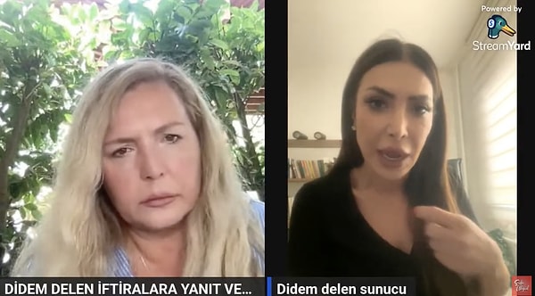 Bu açıklamadan kısa süre sonra Seda Akgül'ün canlı yayınına konuk olan Delen, kendilerine iftira attığını söylediği kişinin adını verdi.
