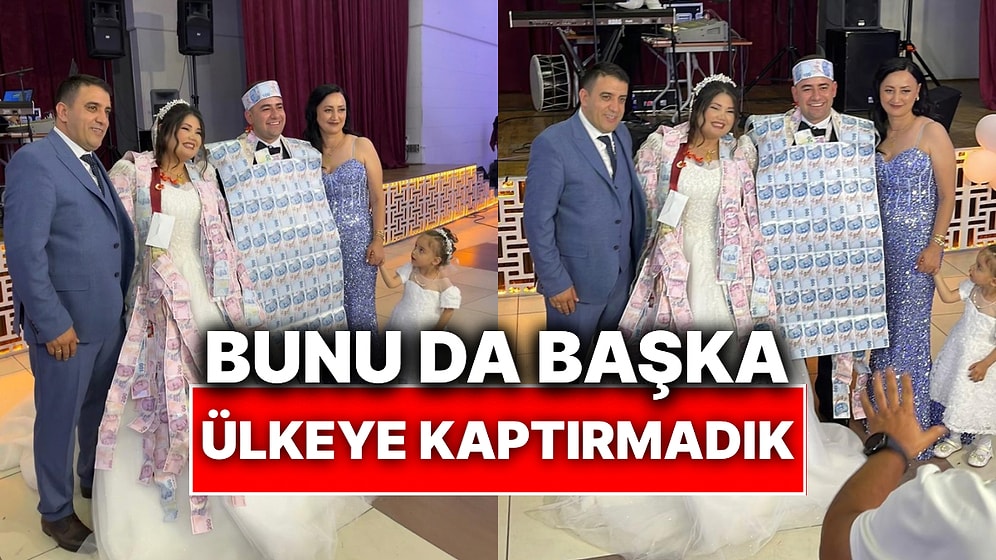 Burdur’da Bir Düğünde Damada Paradan Yapılmış Yelek Takılması Görenleri Şoke Etti