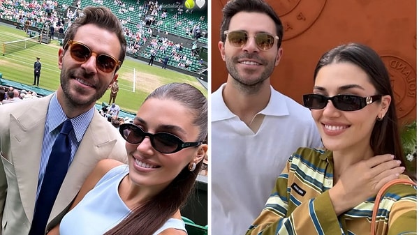 Uzun bir süredir beraber olan Hakan Sabancı ve Hande Erçel, geçen sene olduğu gibi bu sene de tenis turnuvası adetini es geçmedi. Görseli
