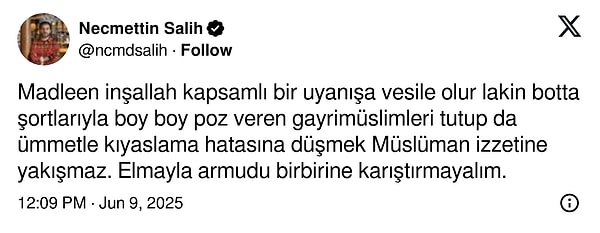 Bir akademisyenin Greta'nın pozunu kastederek yaptığı paylaşım ise tepki çekti. Görseli