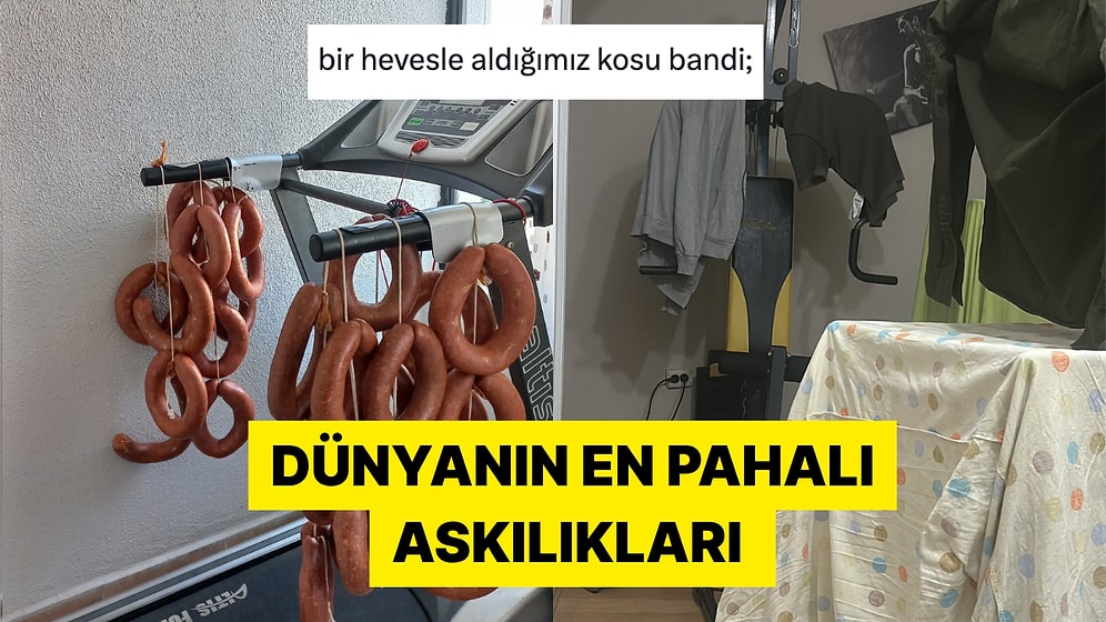 Bir Hevesle Aldıkları Spor Aletlerini Farklı Amaçlarla Kullanan Kişiler