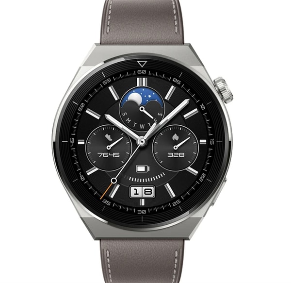 9. Hepsiburada’da İndirimde: Huawei Watch GT3 Pro 46MM Titanyum Kasa - Gri Deri – Tarz ve Teknoloji Bir Arada!