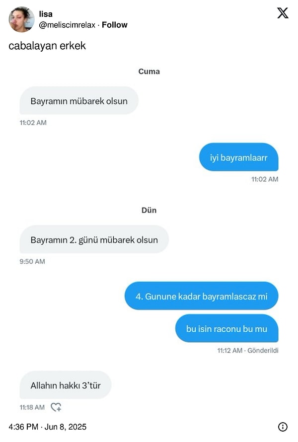 Çabalamış...