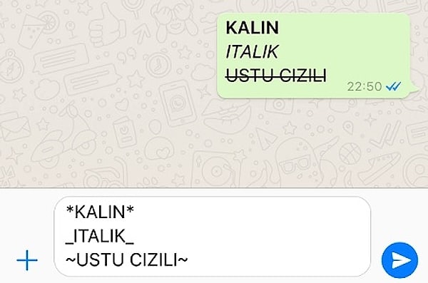 1. Yazı stilini değiştirebiliyorsunuz. Görseli