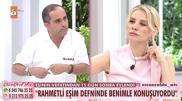 Yılmaz Bey bunların ardından bir de hayatını kaybeden eşini mezara koyarken kendisiyle konuştuğunu söyledi. Görseli