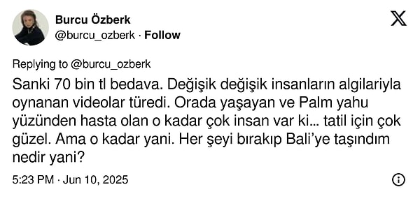 Burcu Özberk sosyal medyadaki algıya da isyan etti: