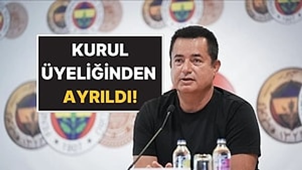 Fenerbahçe camiasında dikkat çeken bir gelişme yaşandı. Acun Ilıcalı, Fenerbahçe Spor Kulübü Yönetim Kurulu üyeliğinden ayrıldığını açıkladı. Görseli