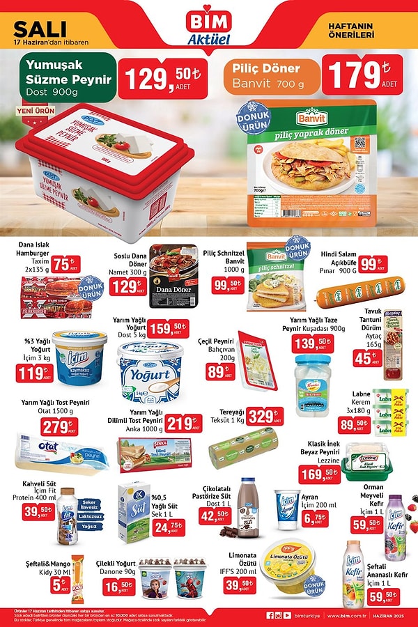 Dost Yumuşak Süzme  Peynir 900 gr 129,50 TL Görseli