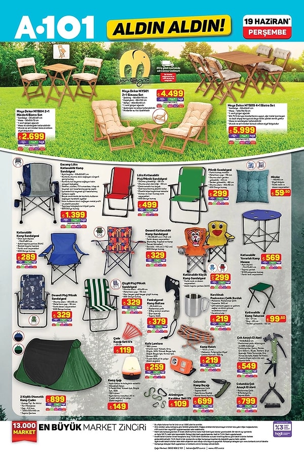 Lüks Katlanabilir Plaj/Piknik Sandalyesi 499 TL