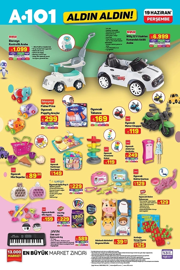 12 V Uzaktan Kumandalı Akülü Araba 6.999 TL