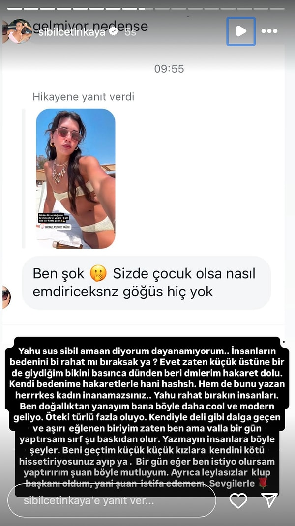 Sibil Çetinkaya'nın ise Şükrü Özyıldız'ın yeni aşk iddialarının ardından yaptığı paylaşımlarla göndermelerde bulunduğu düşünülürken kendisi bir sosyal medya kullanıcısının mesajıyla gündeme düştü.