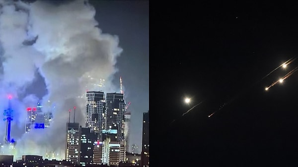 Başkent Tel Aviv'den dumanlar yükseldi👇🏻