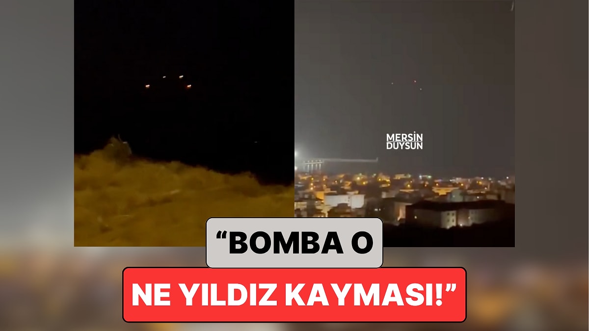 Yıldız Kayması Sandılar: İran&apos;ın İsrail&apos;e Attığı Füzeler Hatay ve Mersin Semalarında Görüntülendi