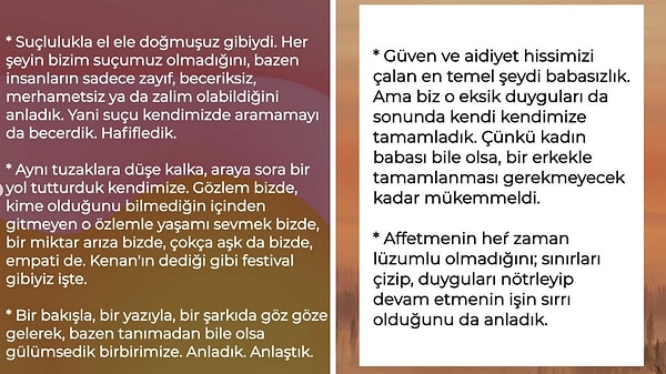 "Gözlem bizde, kime olduğunu bilmediğim içinden gitmeyen o özlemle yaşamayı sevmek bizde."