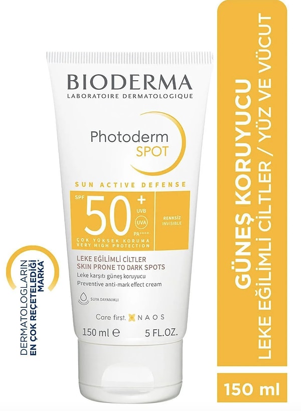 10. Trendyol’da indirimde olan Bioderma Photoderm Spot SPF 50+ ile cildinizi güneşin zararlı etkilerinden korurken leke oluşumunu önleyin!