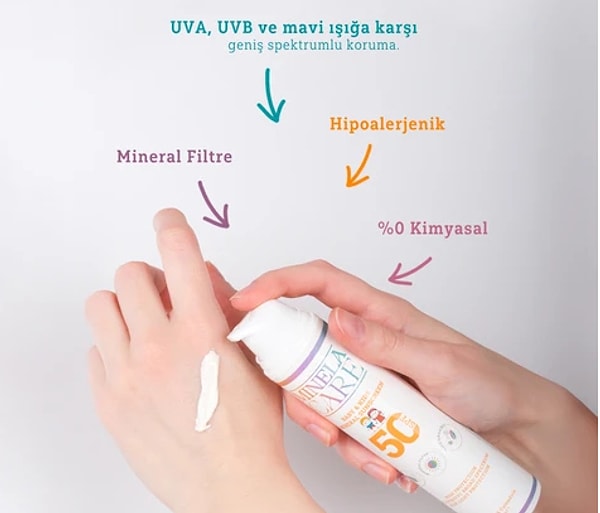 Minela Care 100% Organik Mineral Filtreli Bebek ve Çocuk Güneş Kremi