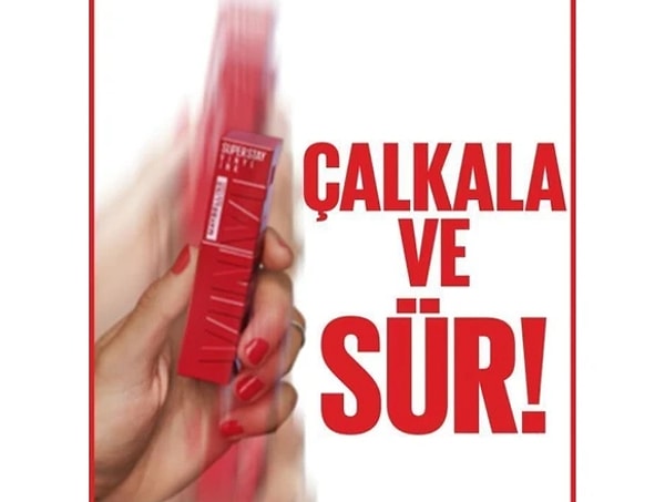 Maybelline Super Stay Vinyl Ink Uzun Süre Kalıcı Likit Parlak Ruj