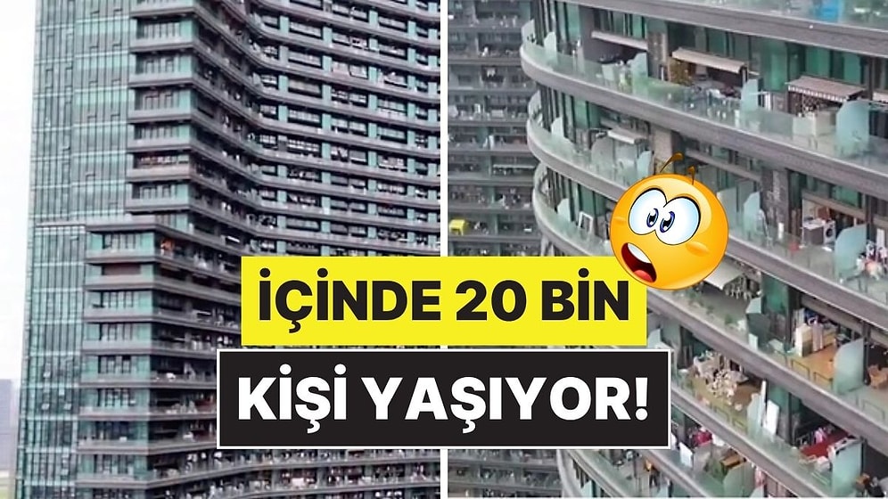 Dışarı Çıkmaya Gerek Yok: Çin’deki Bu Gökdelen 20 Bin Kişilik Küçük Bir Şehir Gibi İşliyor!