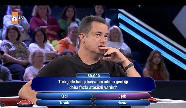 Acun Ilıcalı ve Eser Yenenler 1 milyon TL'lik soruyu açtırdılar. Görseli