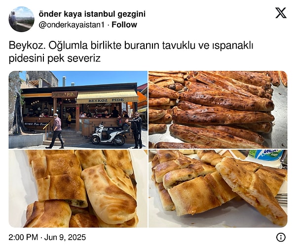 Tavuklu ve ıspanaklı pide;
